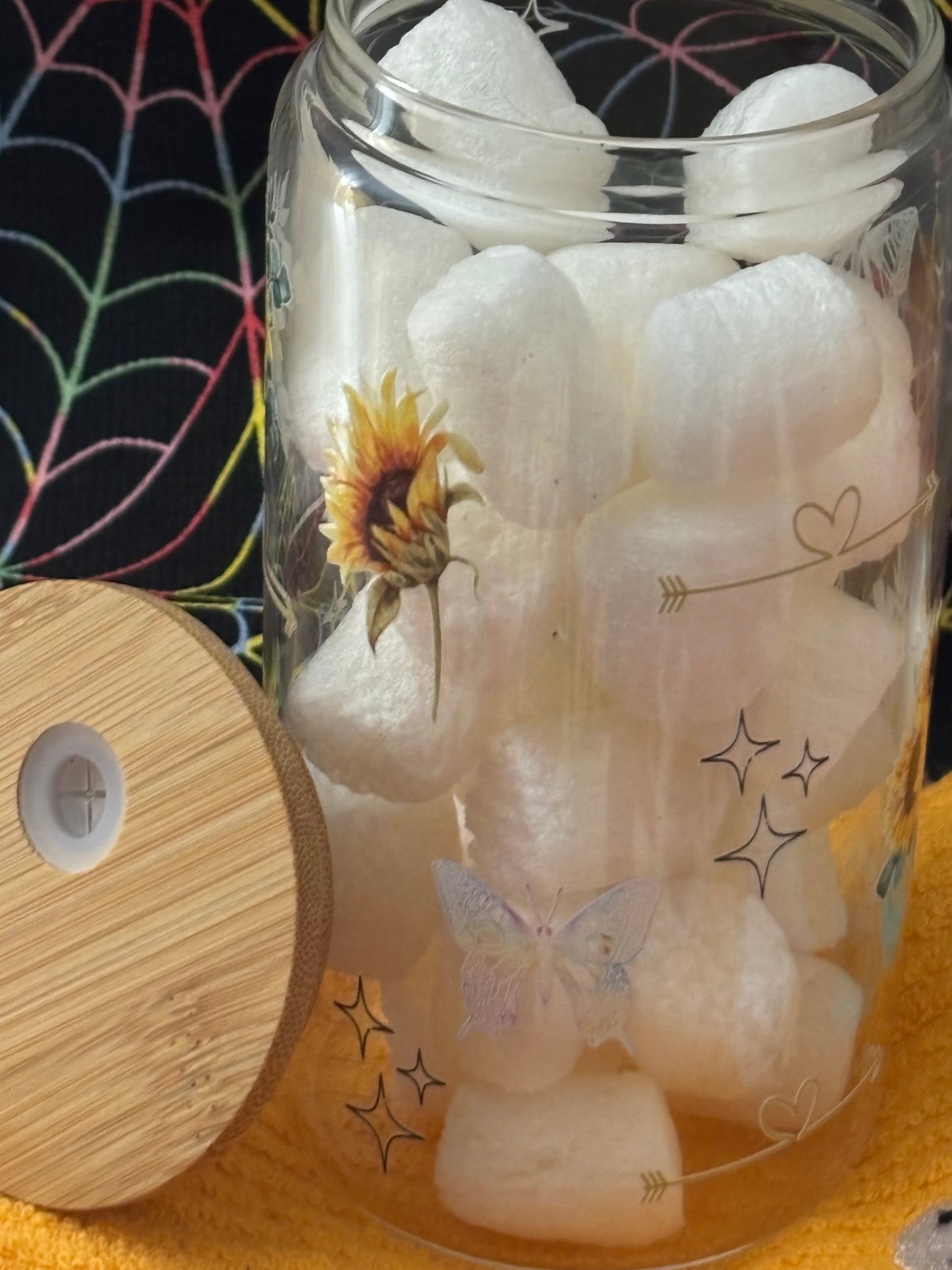 Sunflowers and butterflies